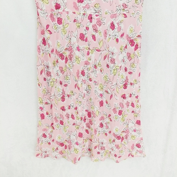 LOFT Pink Floral Print Sleeveless Strappy Party Mini Dress 3689 - Picture 2 of 9